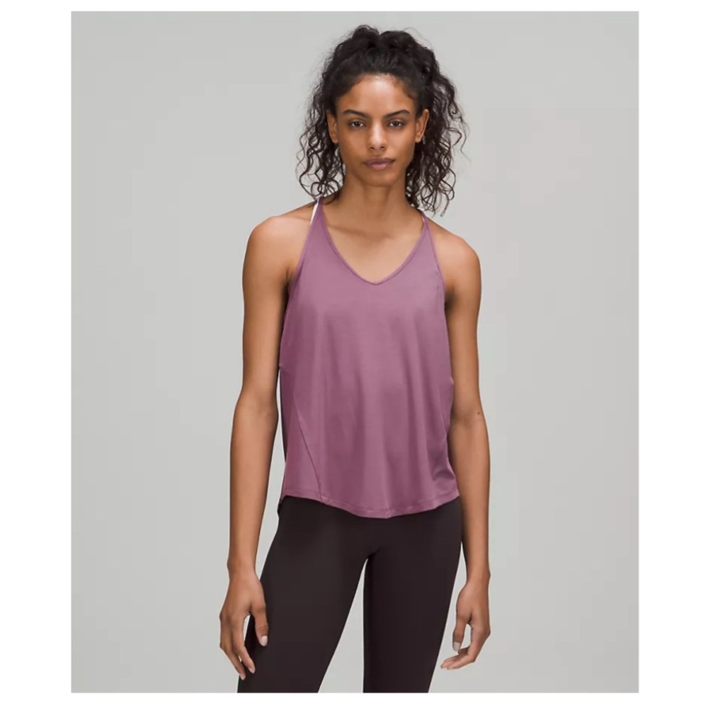 Lululemon Modal-Silk Yoga Tank Top in vintage plum Size 6